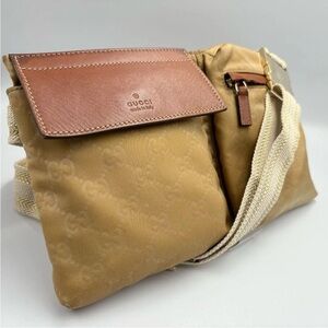 Gucci Tan and Brown Belt Bag
